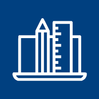 Icon of Web Design Service - Open laptop with pencil and ruler